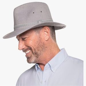 Packable Gray Fedora Hat